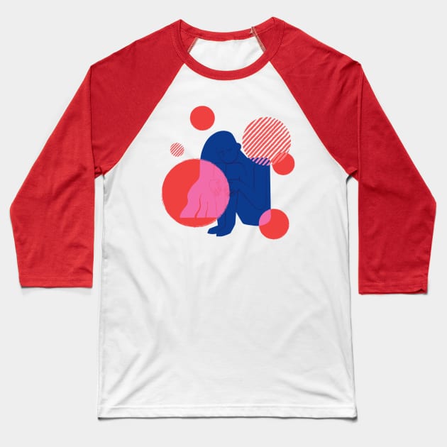 Abstract Girl Baseball T-Shirt by Cider Printables